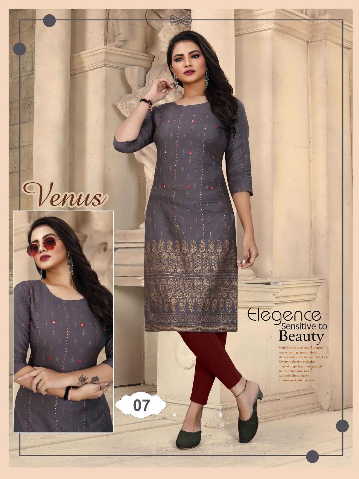 Aagya Venus Ethnic Wear Wholesale Kurti Collection